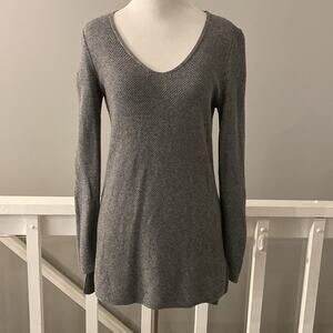 Old Navy Waffle Knit Gray Tunic Lightweight Sweater Size Small